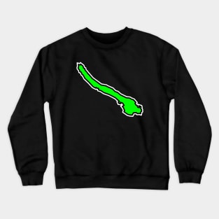 Galiano Island Silhouette - Lime Green Colour - Simple - Galiano Island Crewneck Sweatshirt